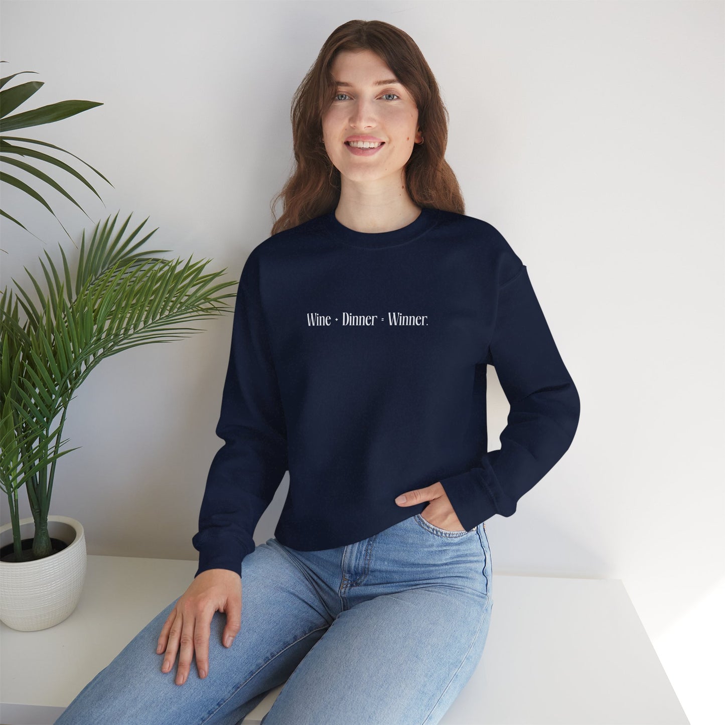 Wine+Dinner Unisex Heavy Blend™ Crewneck Sweatshirt - Winner Sweatshirt