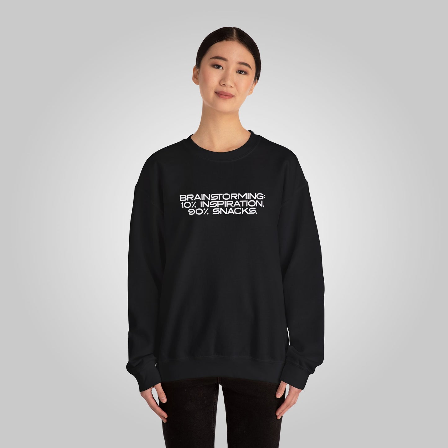 Brainstorming Unisex Heavy Blend™ Crewneck Sweatshirt - Inspiration Sweatshirt, Snacks Sweatshirt