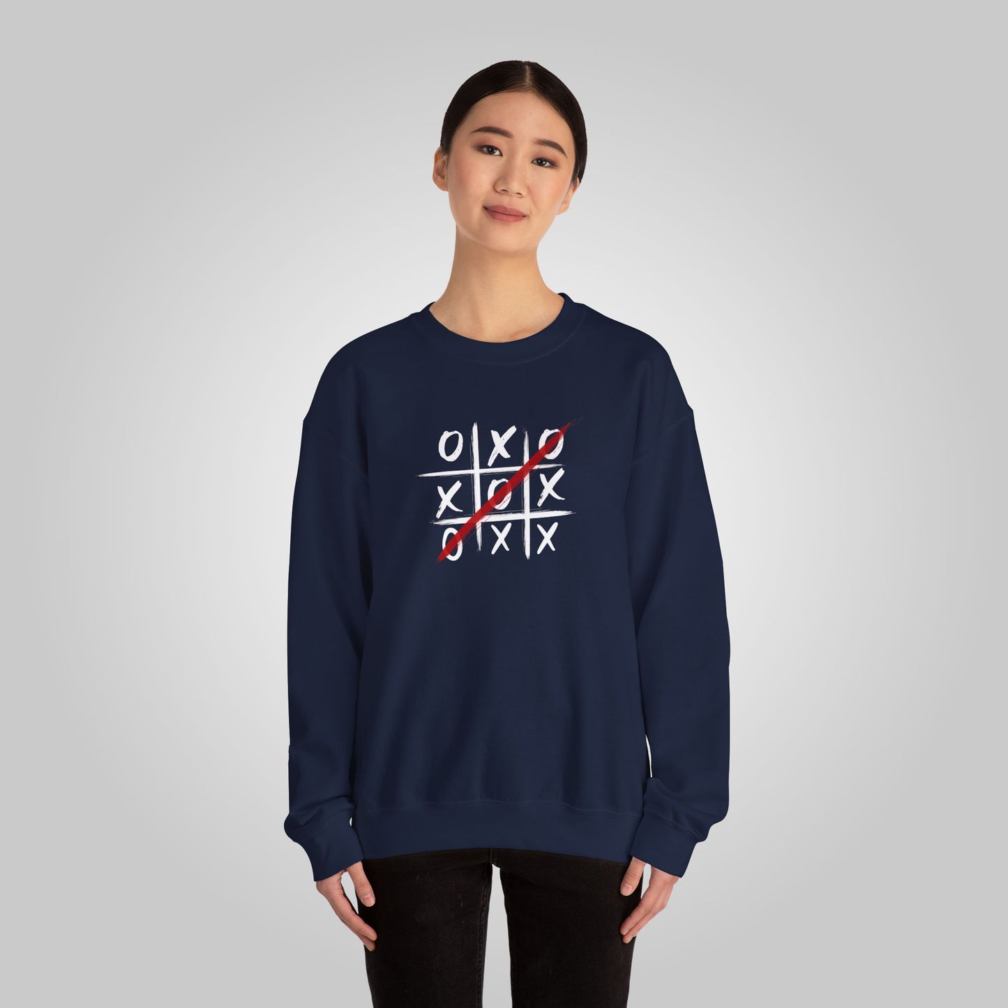 Tic-Tac-Toe Unisex Heavy Blend™ Crewneck Sweatshirt - Playful  Sweatshirt - Tic-Tac-Toe Sweatshirt