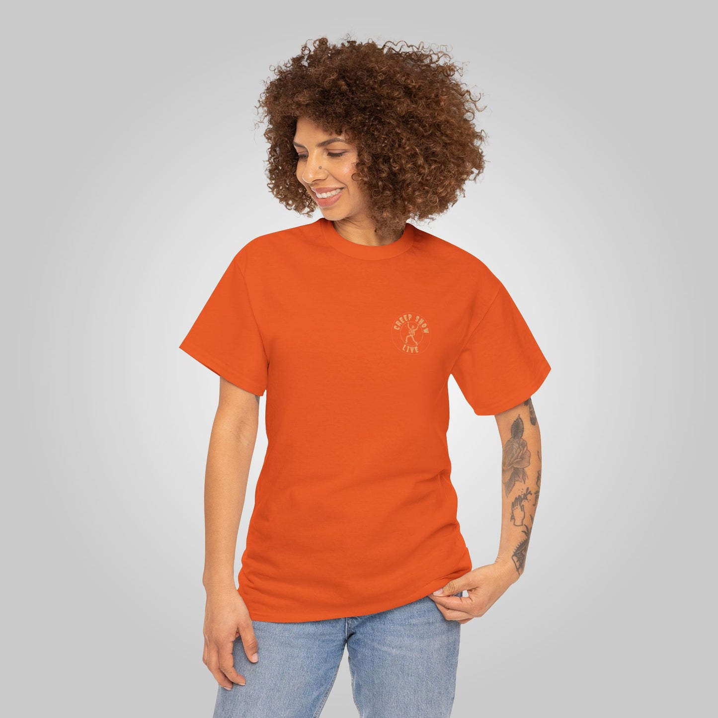 Halloween Creep Show Live Unisex Heavy Cotton Tee, Fright Fest Freakout T-Shirt, Halloween Tee