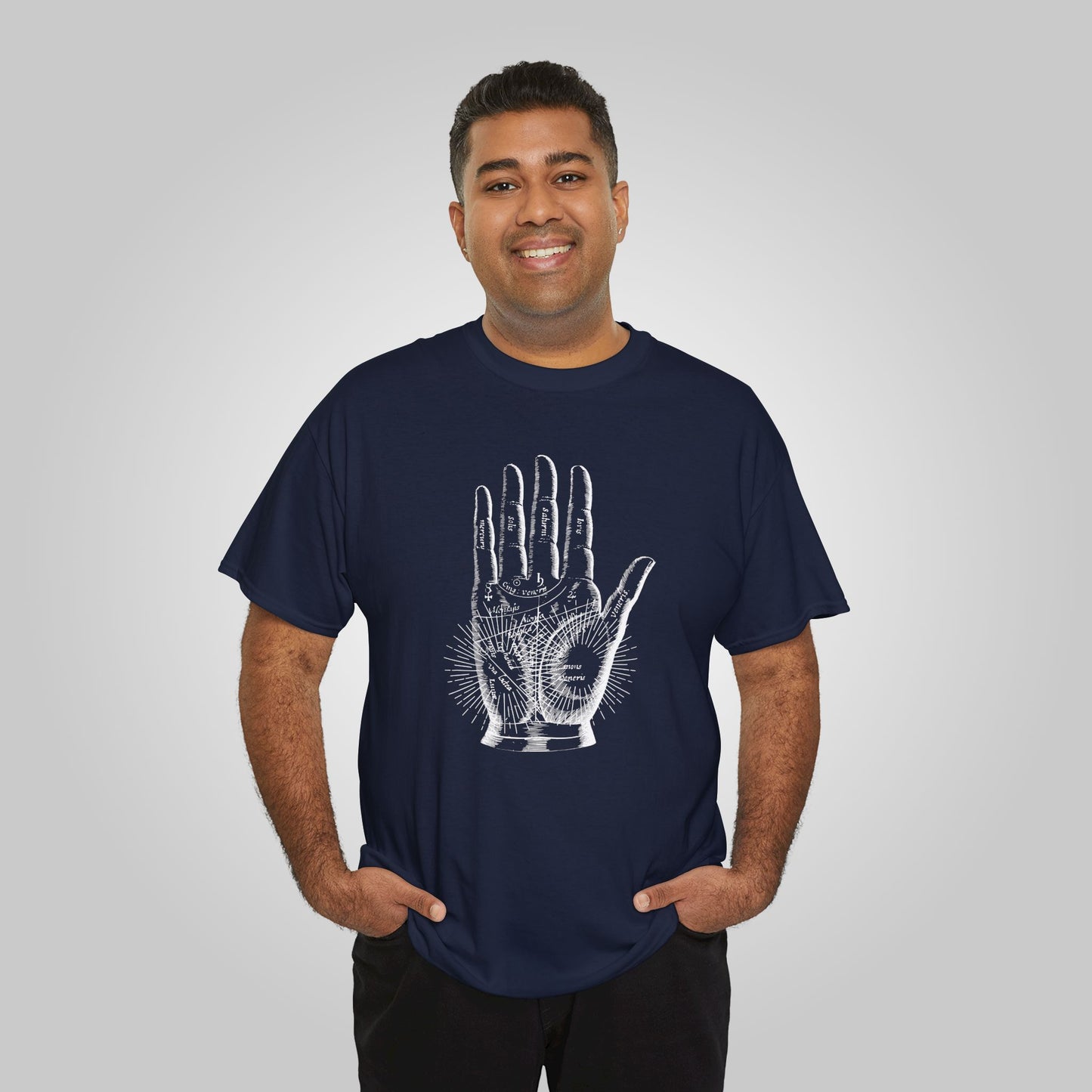 Halloween Hands of Destiny Unisex Heavy Cotton Tee, Guided by Fate T-Shirt, Halloween Tee