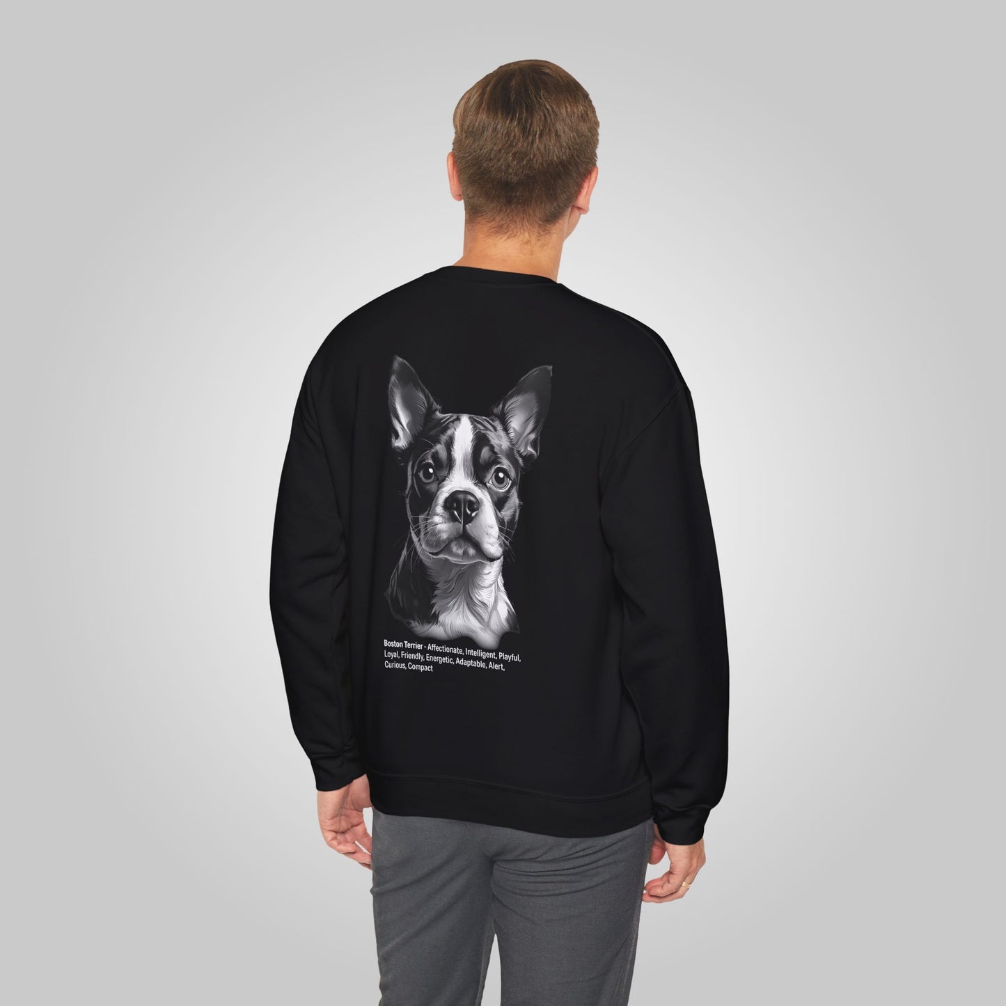 Boston Terrier Dog Unisex Heavy Blend™ Crewneck Sweatshirt - Boston Terrier Sweatshirt