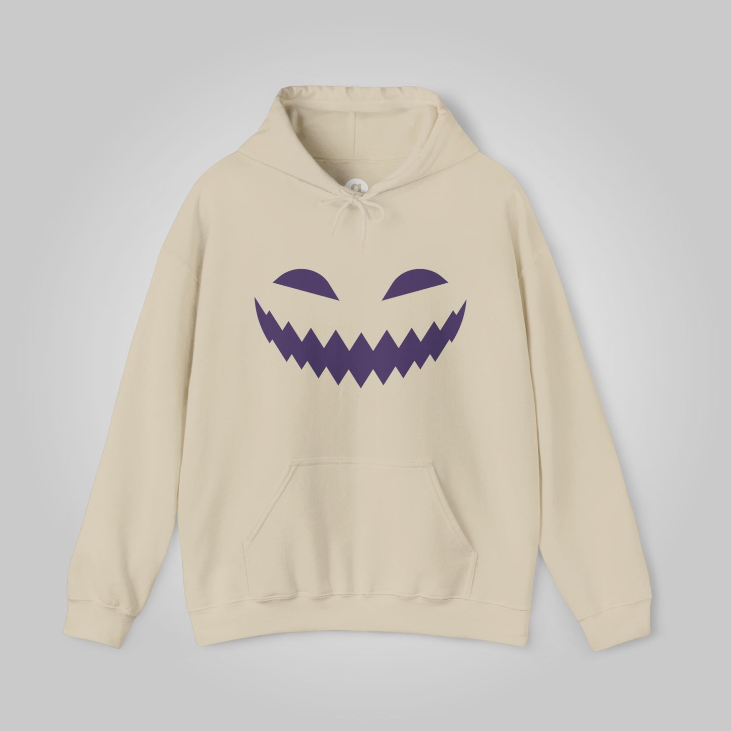 Halloween Pumpkin Smile Unisex Heavy Blend™ Hooded Sweatshirt, Gourd Glow Spooky Smile Hoodie, Halloween Hoodie