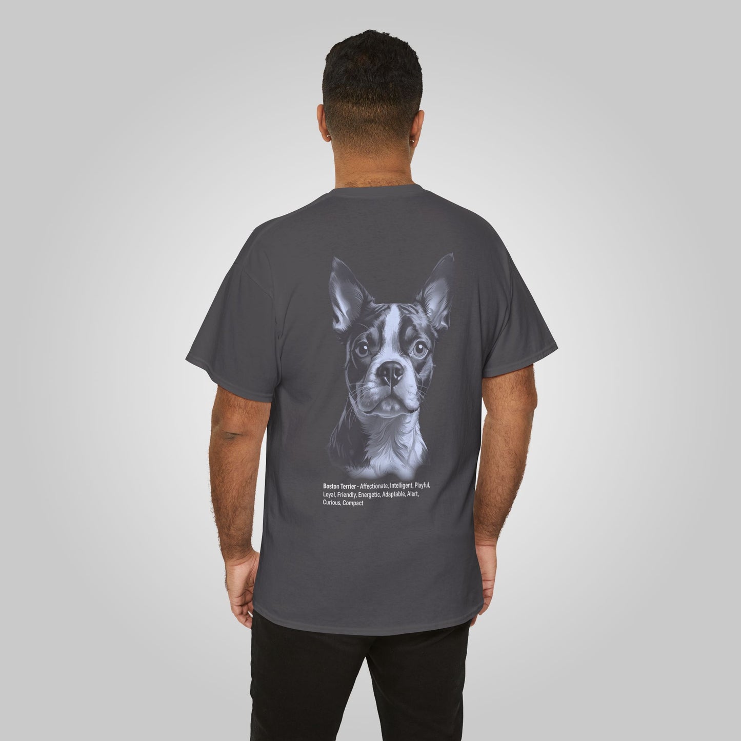 Boston Terrier Dog Unisex Heavy Cotton Tee - Boston Terrier Tee