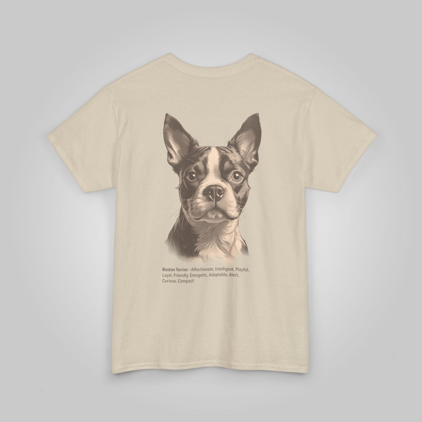 Boston Terrier Dog Unisex Heavy Cotton Tee - Boston Terrier Tee