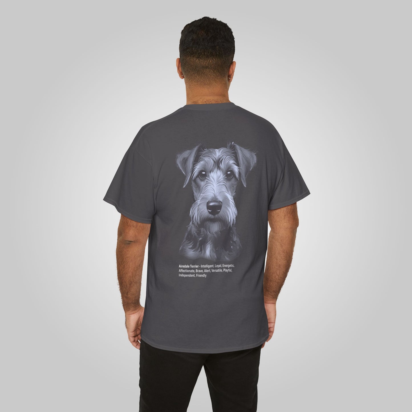 Airedale Terrier Dog Unisex Heavy Cotton Tee - Airedale Terrier Tee