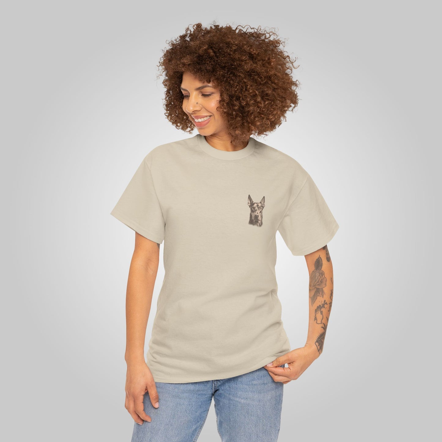 Doberman Dog Unisex Heavy Cotton Tee - Doberman Tee