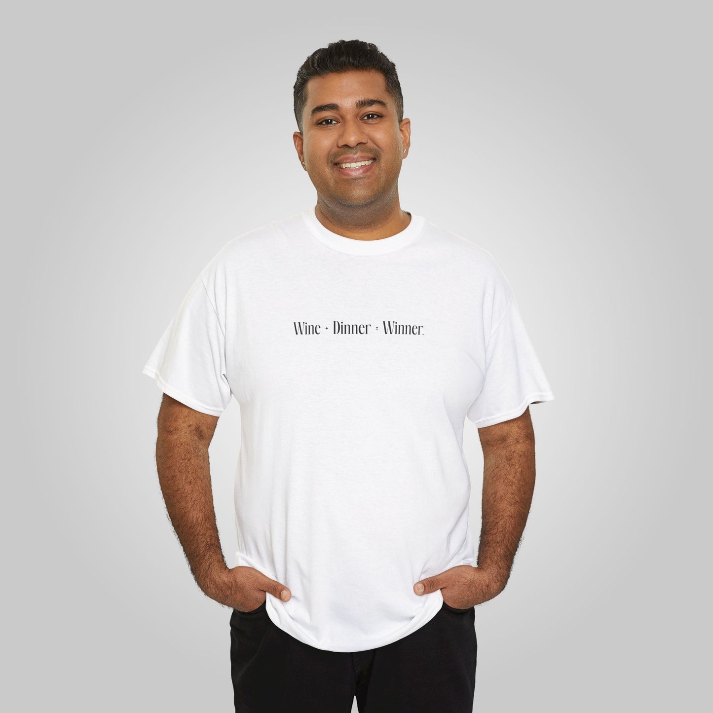 Wine+Dinner Unisex Heavy Cotton Tee - Winner T-Shirt