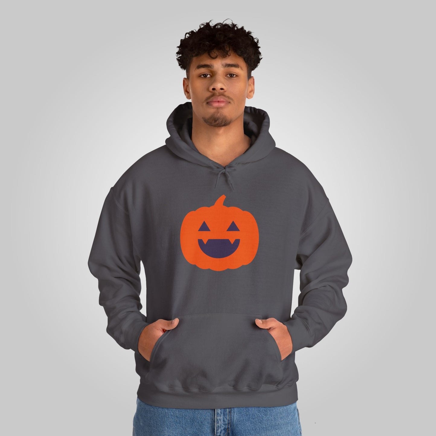 Halloween Pumpkin Head Unisex Heavy Blend™ Hooded Sweatshirt, Harvest Jack Hoodie, Halloween Hoodie