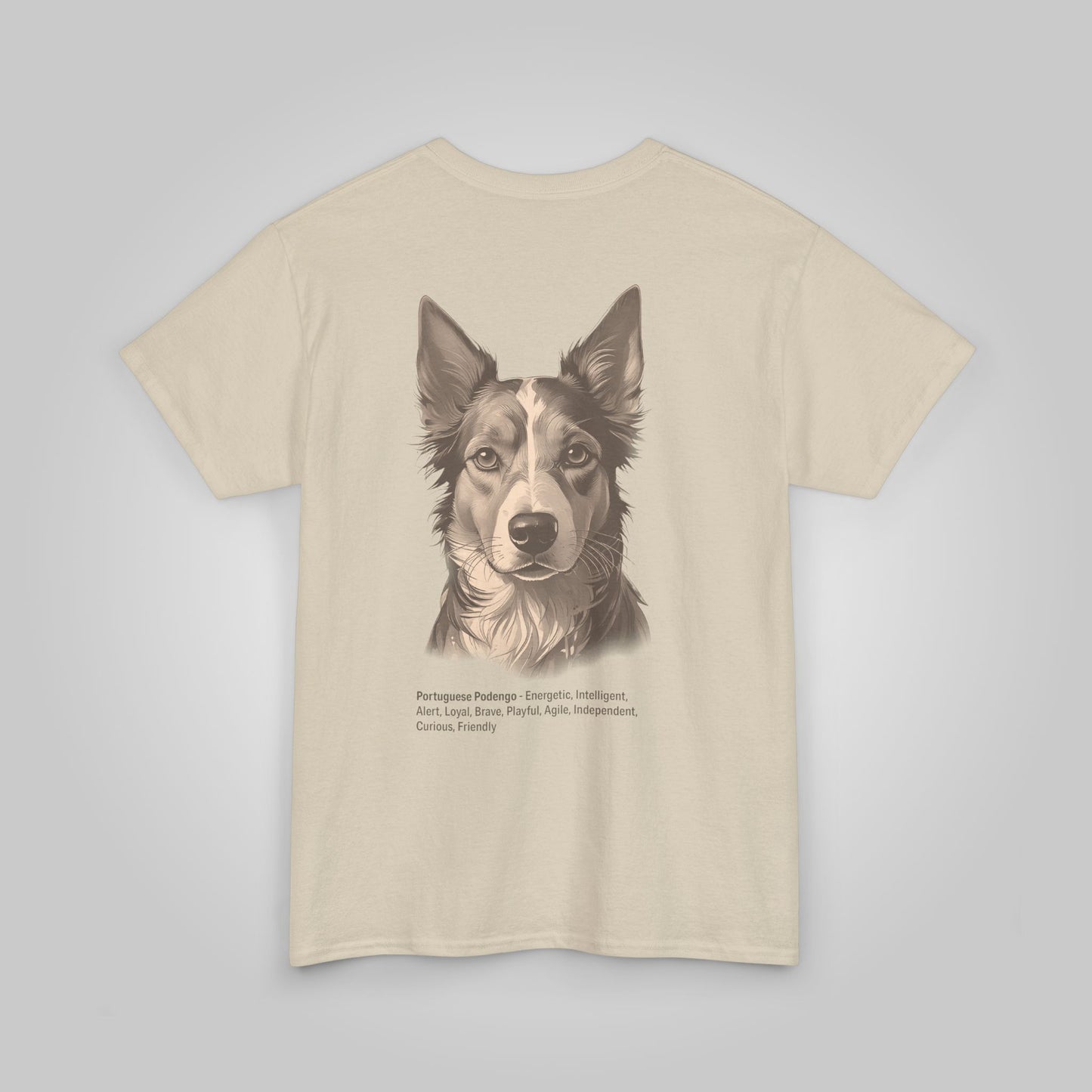 Portuguese Podengo Dog Unisex Heavy Cotton Tee - Portuguese Podengo Tee