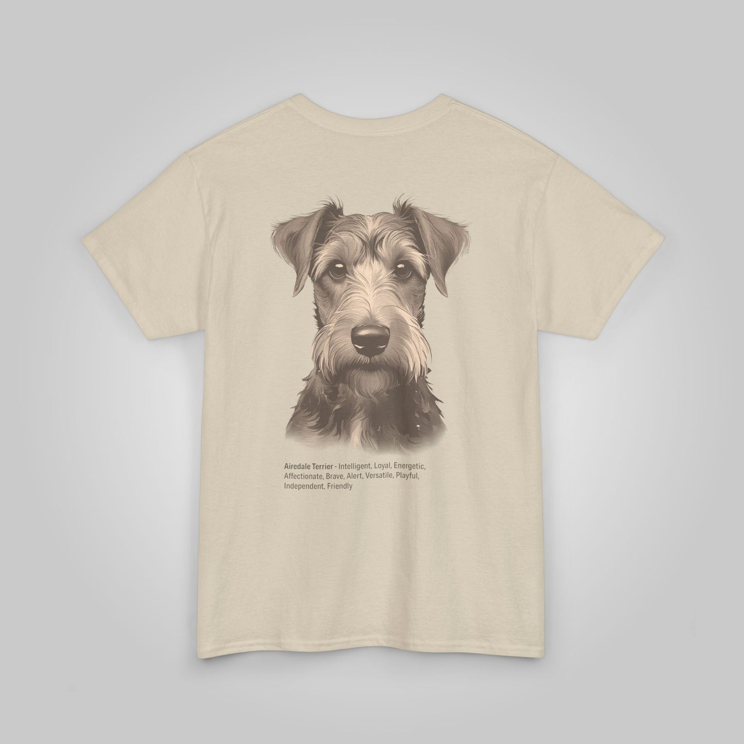 Airedale Terrier Dog Unisex Heavy Cotton Tee - Airedale Terrier Tee