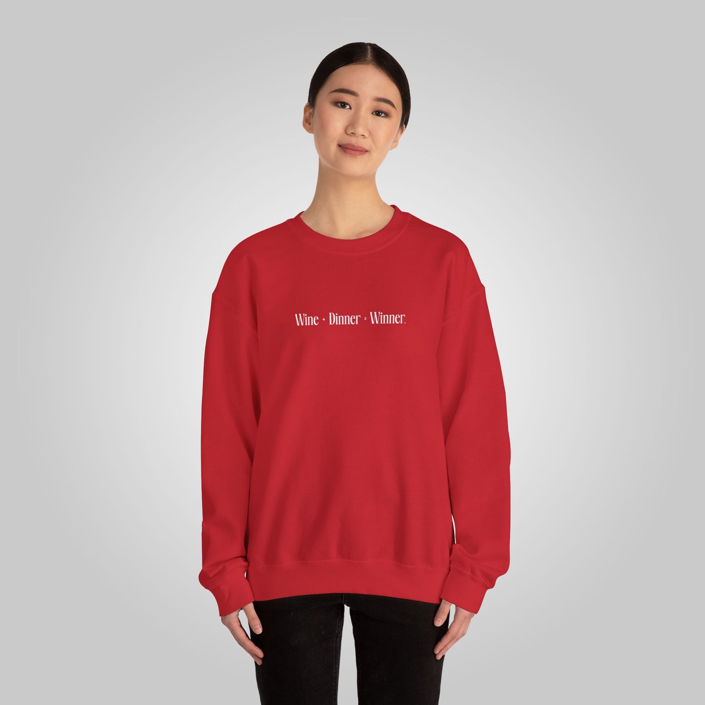 Wine+Dinner Unisex Heavy Blend™ Crewneck Sweatshirt - Winner Sweatshirt