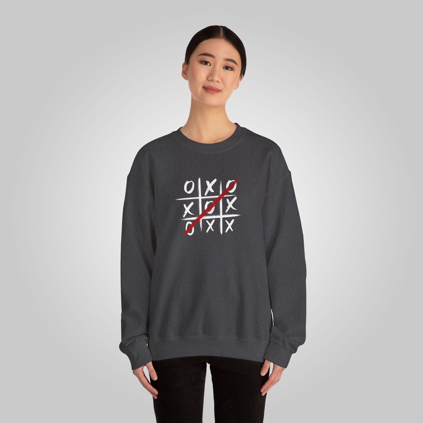 Tic-Tac-Toe Unisex Heavy Blend™ Crewneck Sweatshirt - Playful  Sweatshirt - Tic-Tac-Toe Sweatshirt