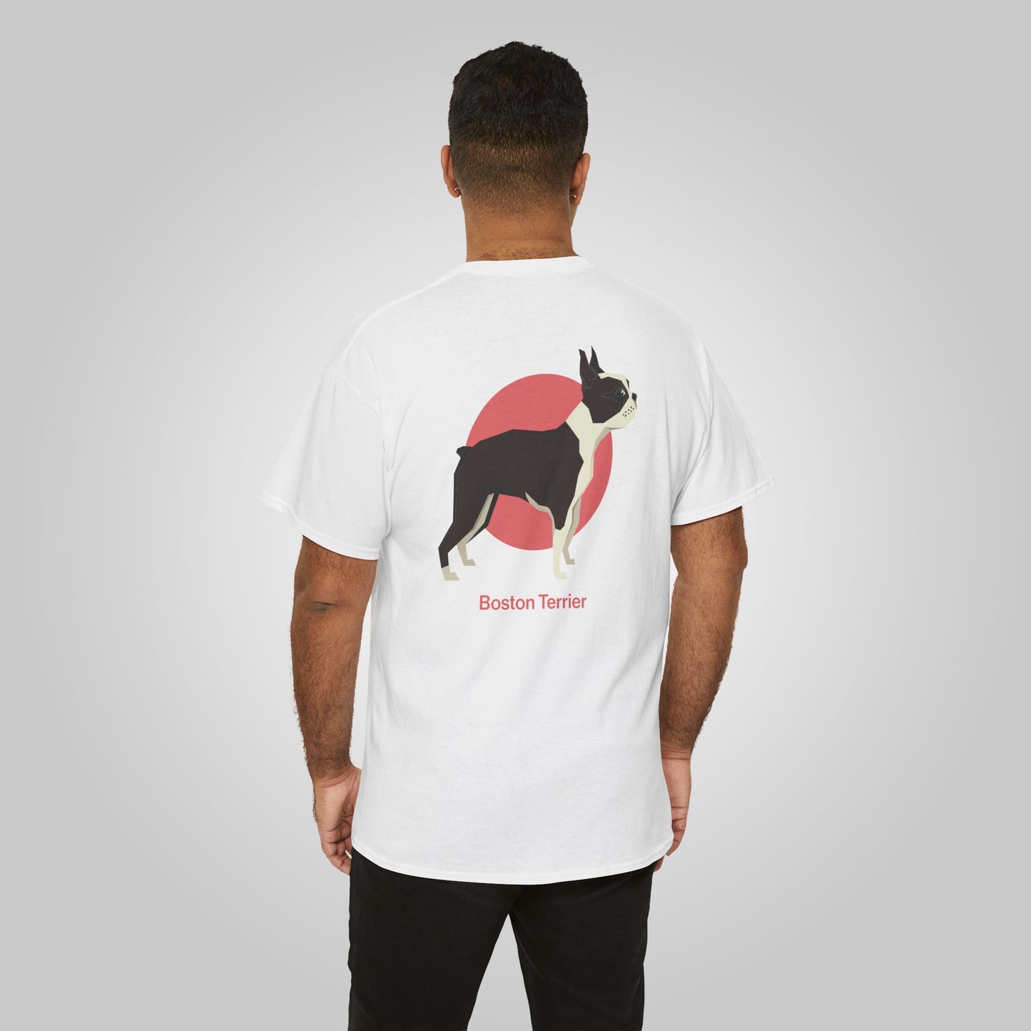 Boston Terrier Dog Unisex Heavy Cotton Tee - Boston Terrier Tee