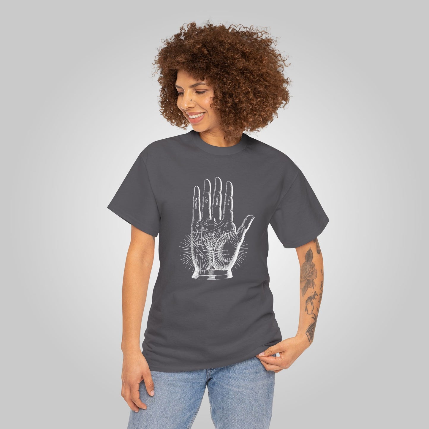 Halloween Hands of Destiny Unisex Heavy Cotton Tee, Guided by Fate T-Shirt, Halloween Tee