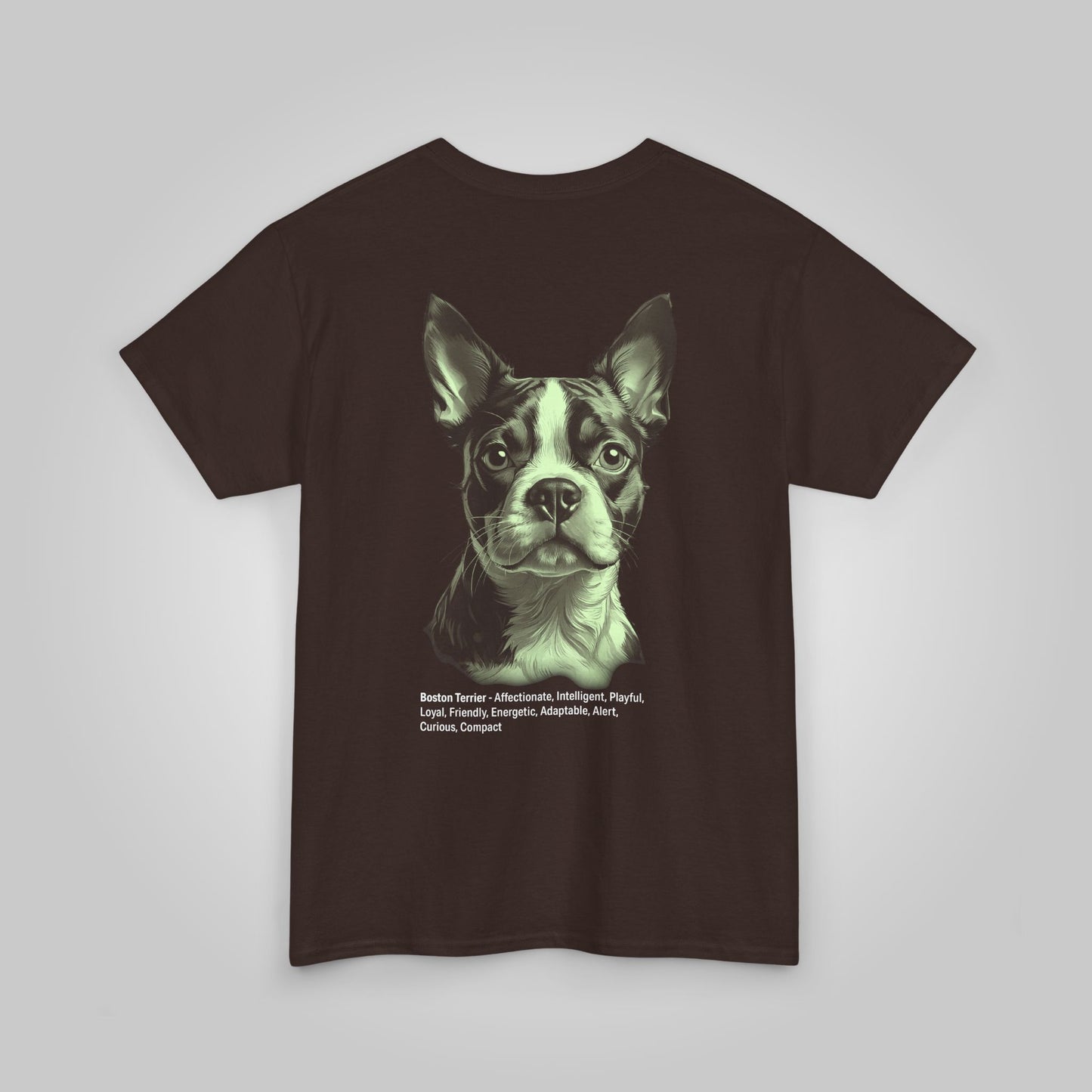 Boston Terrier Dog Unisex Heavy Cotton Tee - Boston Terrier Tee