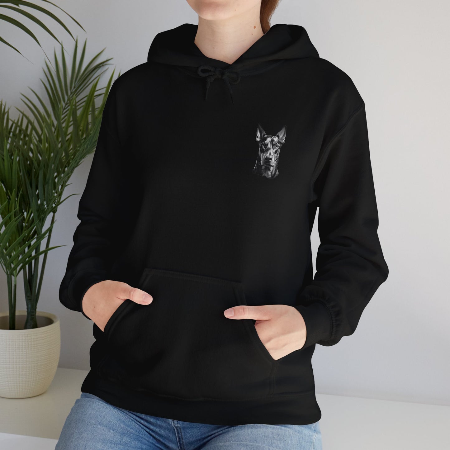 Doberman Dog Unisex Heavy Blend™ Hooded Sweatshirt - Doberman Hoodie