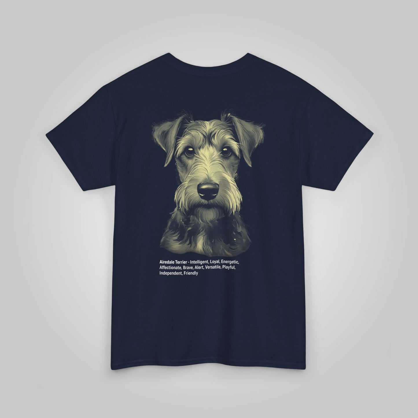 Airedale Terrier Dog Unisex Heavy Cotton Tee - Airedale Terrier Tee