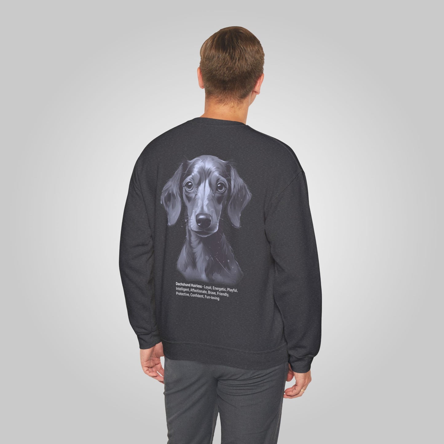 Dachshund hairless Dog Unisex Heavy Blend™ Crewneck Sweatshirt - Dachshund hairless Sweatshirt