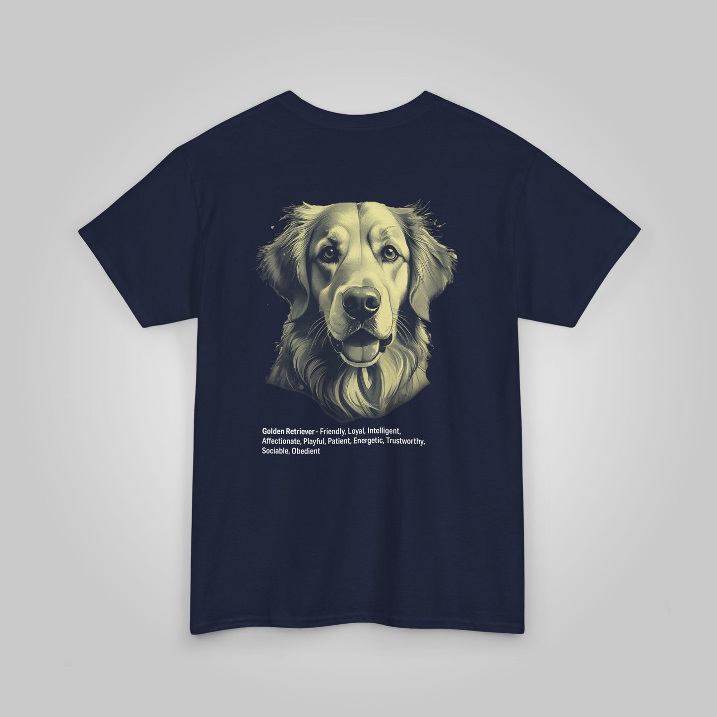 Golden Retriever Dog Unisex Heavy Cotton Tee - Golden Retriever Tee