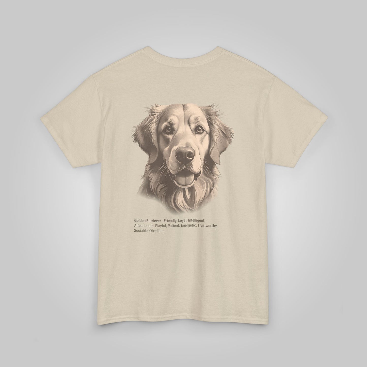 Golden Retriever Dog Unisex Heavy Cotton Tee - Golden Retriever Tee