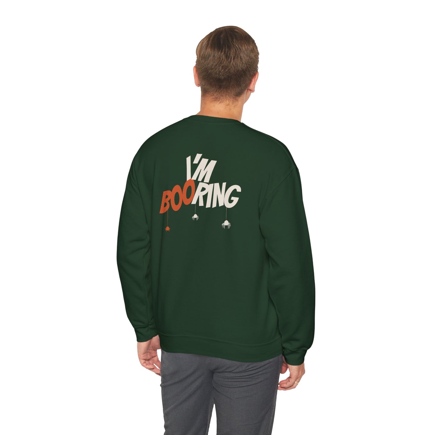 Halloween I am booring Unisex Heavy Blend™ Crewneck Sweatshirt, I am booring Sweatshirt, Halloween Sweatshirt