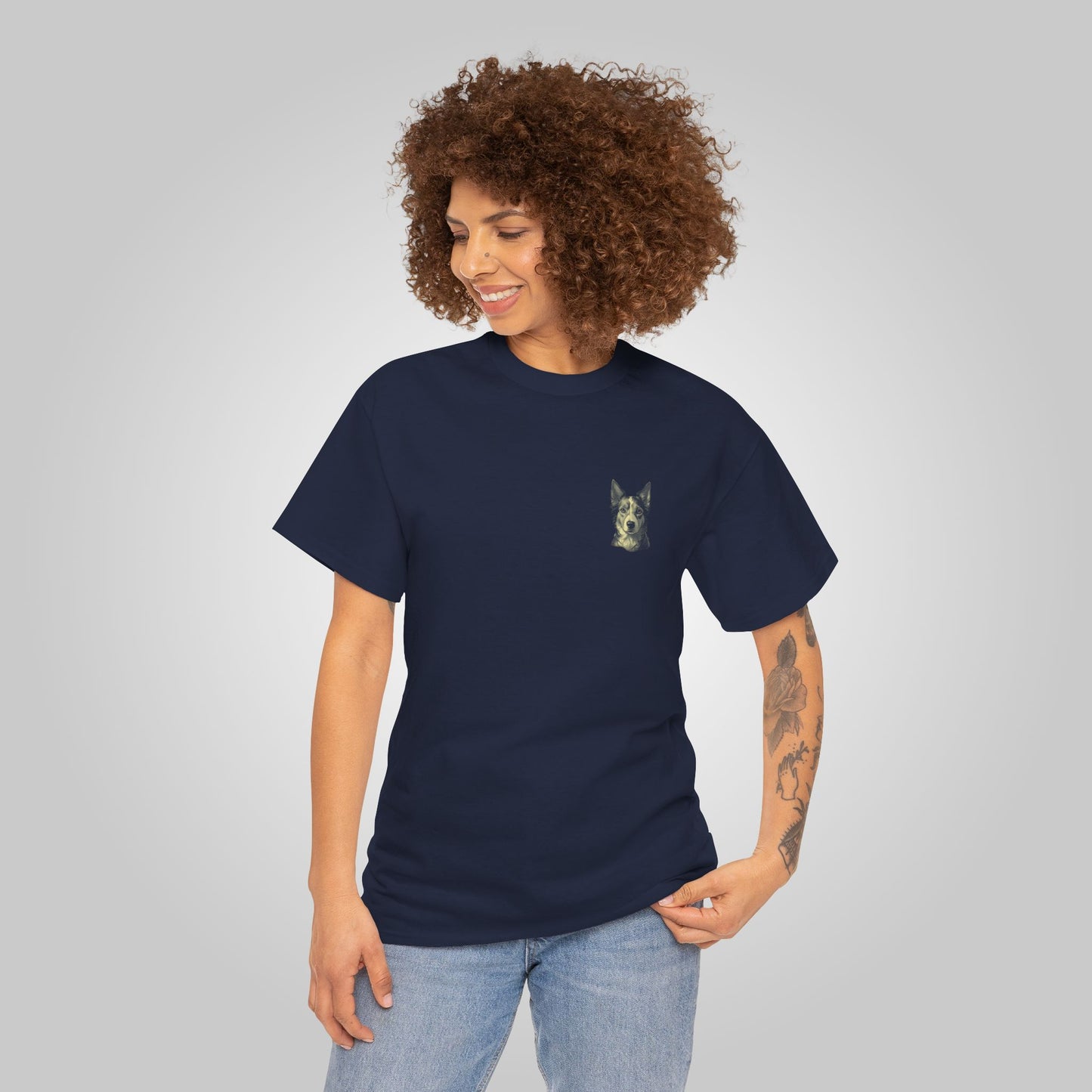 Portuguese Podengo Dog Unisex Heavy Cotton Tee - Portuguese Podengo Tee