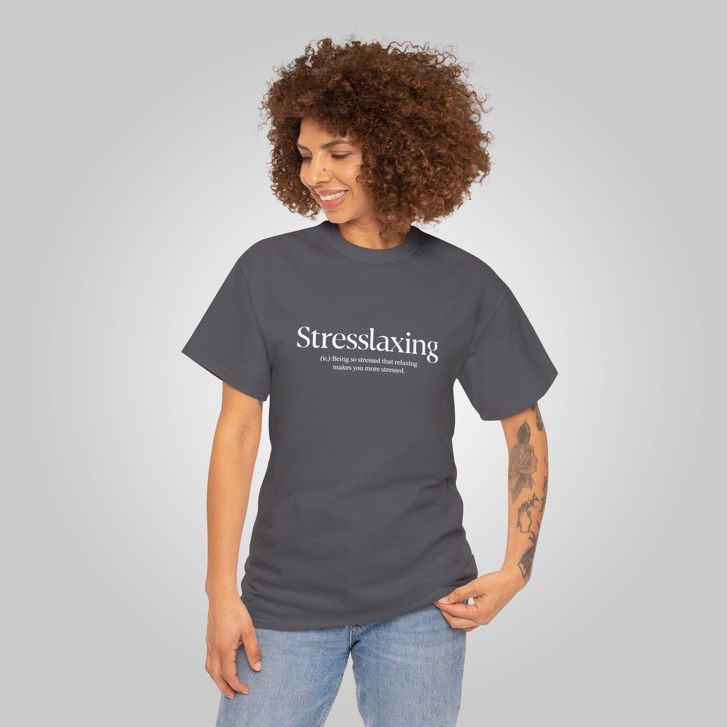 Stresslaxing Unisex Heavy Cotton Tee - Funny Stress T-Shirt, Relaxing Tees