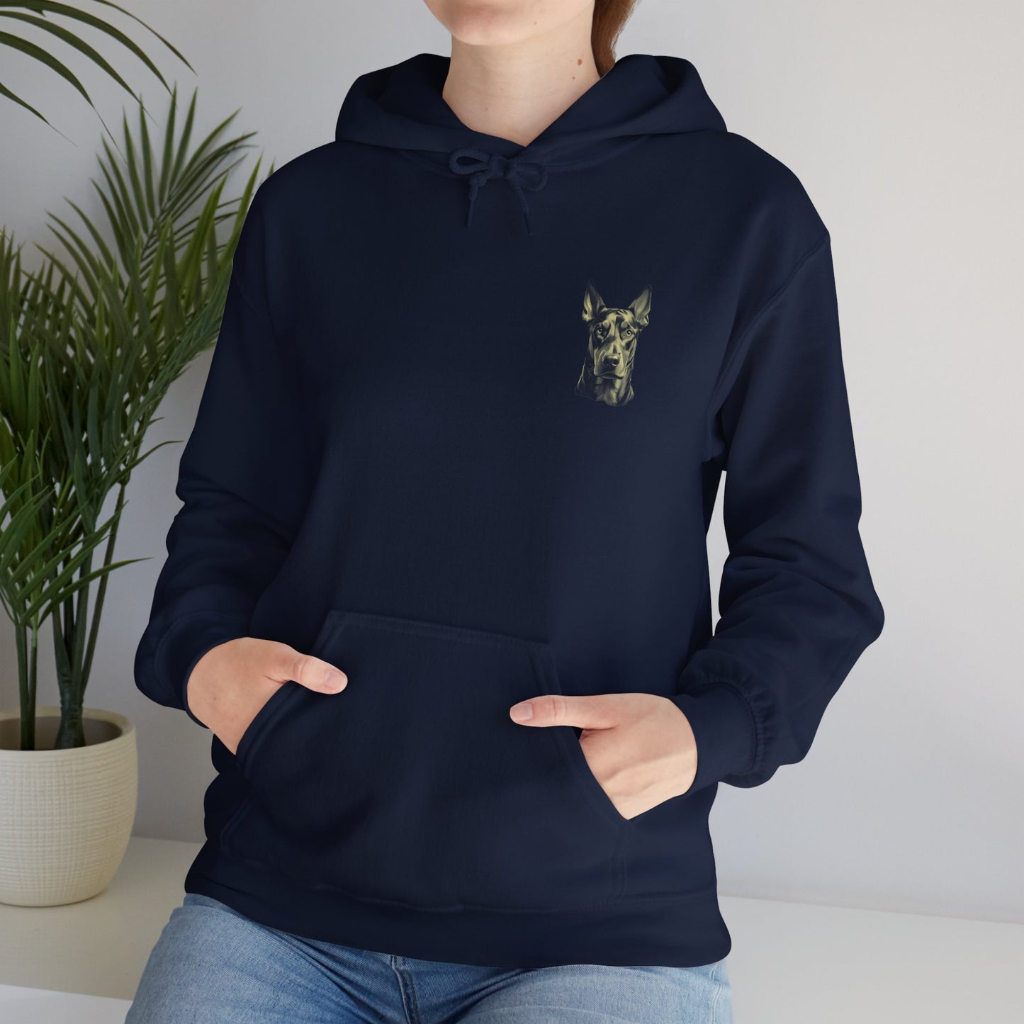 Doberman Dog Unisex Heavy Blend™ Hooded Sweatshirt - Doberman Hoodie