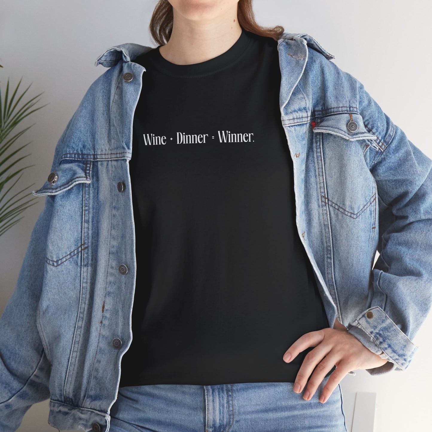 Wine+Dinner Unisex Heavy Cotton Tee - Winner T-Shirt