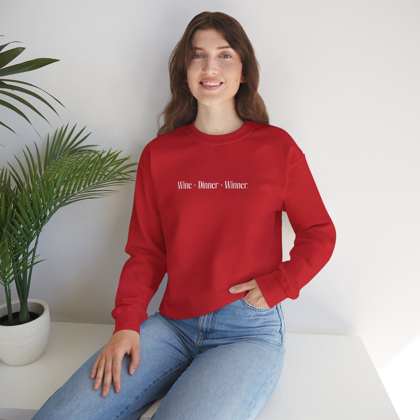 Wine+Dinner Unisex Heavy Blend™ Crewneck Sweatshirt - Winner Sweatshirt