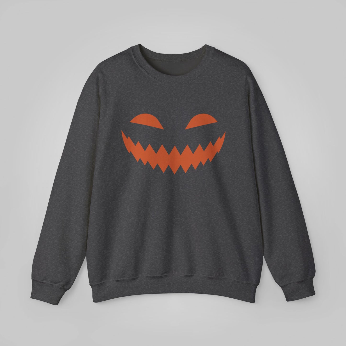 Halloween Pumpkin Smile Unisex Heavy Blend™ Crewneck Sweatshirt, Gourd Glow Spooky Smile Sweatshirt, Halloween Sweatshirt