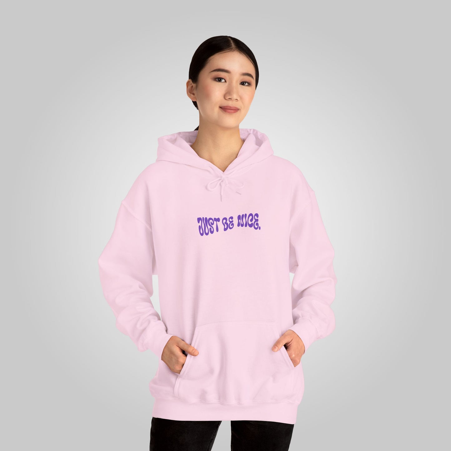 Just Be Nice Unisex Heavy Blend™ Hooded Sweatshirt - Motivational Hoodie, Just Be Nice Hoodie