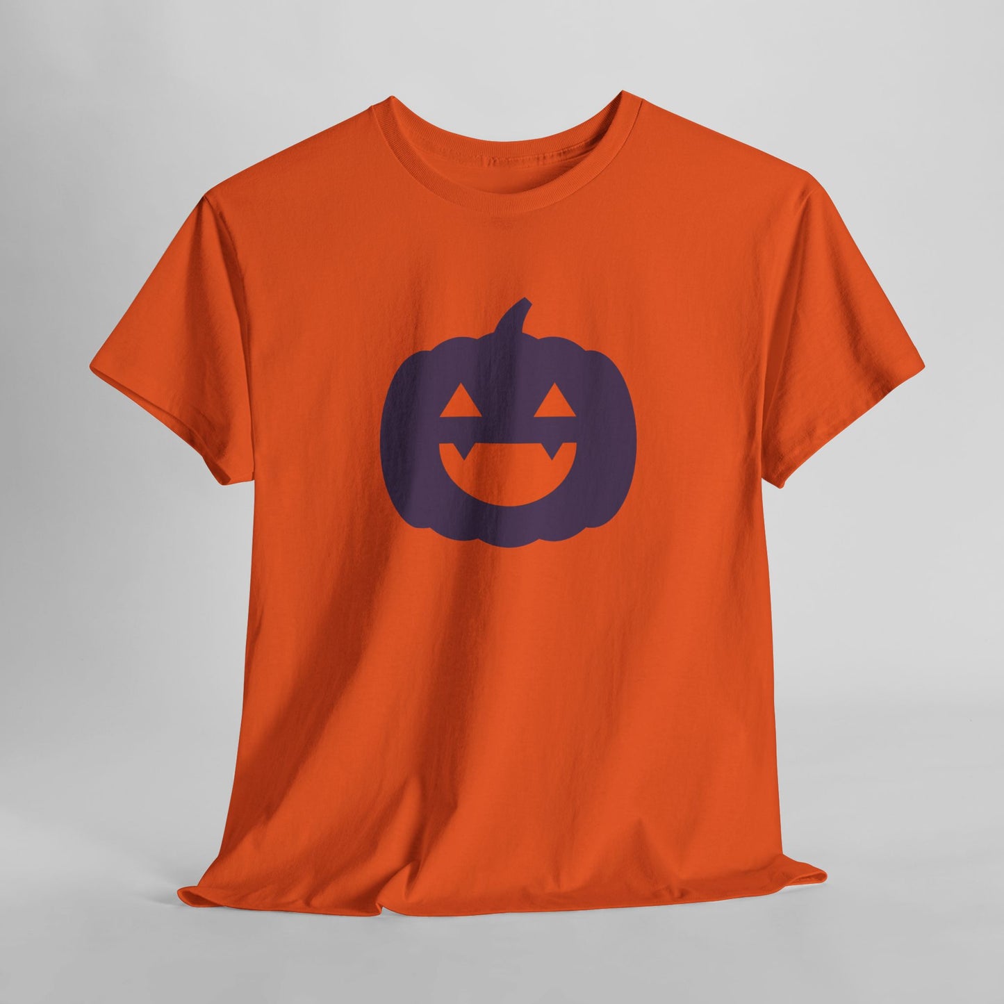 Halloween Pumpkin Head Unisex Heavy Cotton Tee, Harvest Jack T-Shirt, Halloween Tee