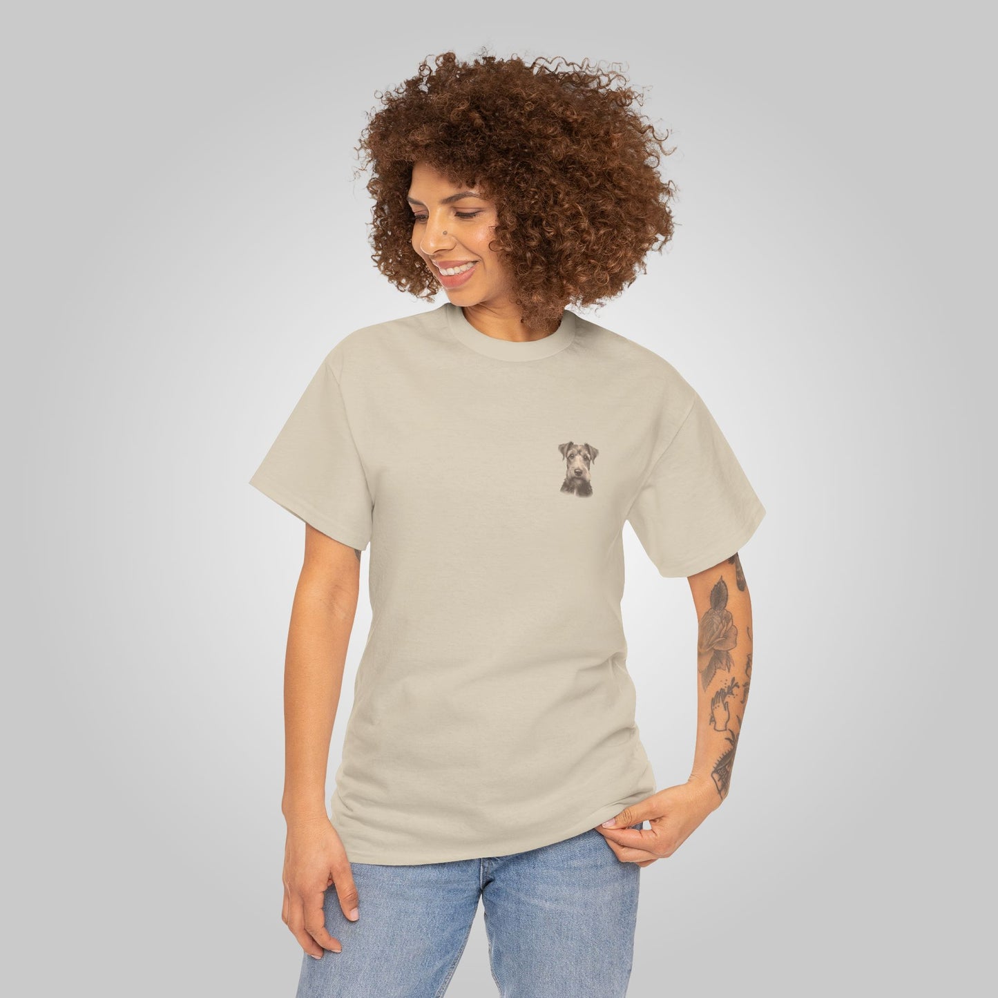 Airedale Terrier Dog Unisex Heavy Cotton Tee - Airedale Terrier Tee