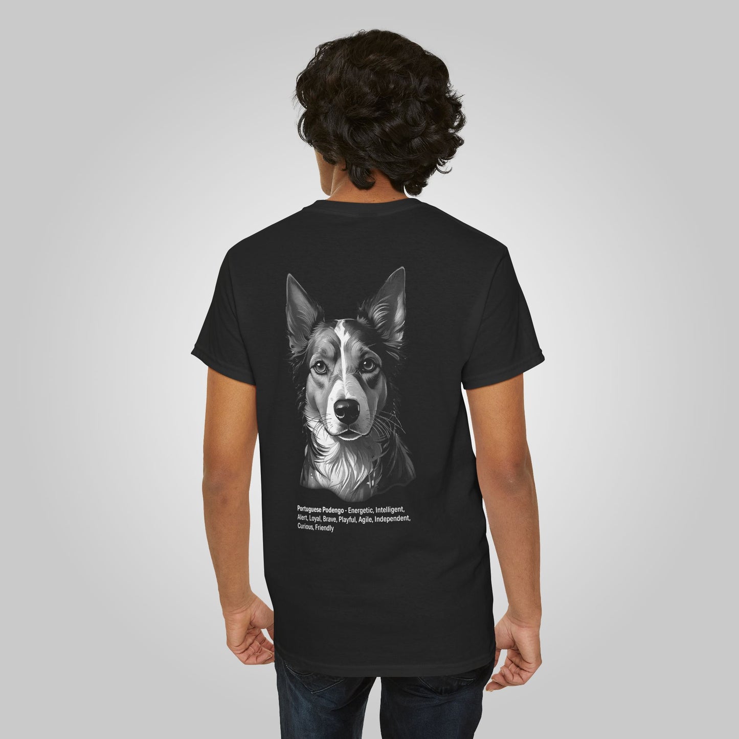 Portuguese Podengo Dog Unisex Heavy Cotton Tee - Portuguese Podengo Tee