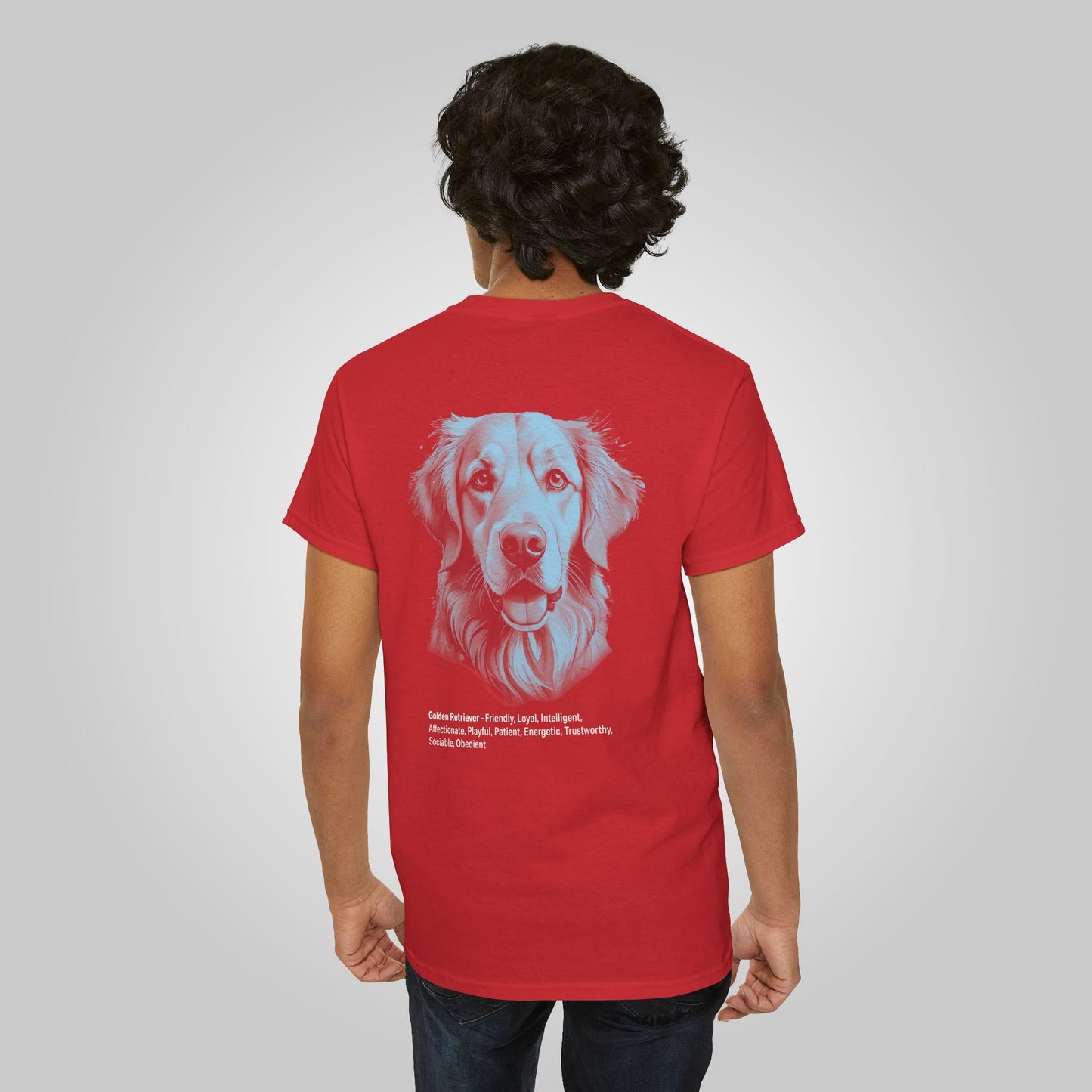 Golden Retriever Dog Unisex Heavy Cotton Tee - Golden Retriever Tee