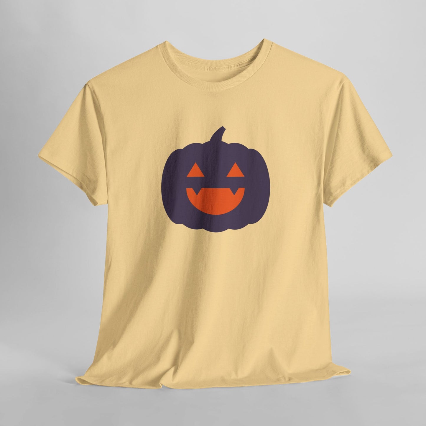 Halloween Pumpkin Head Unisex Heavy Cotton Tee, Harvest Jack T-Shirt, Halloween Tee