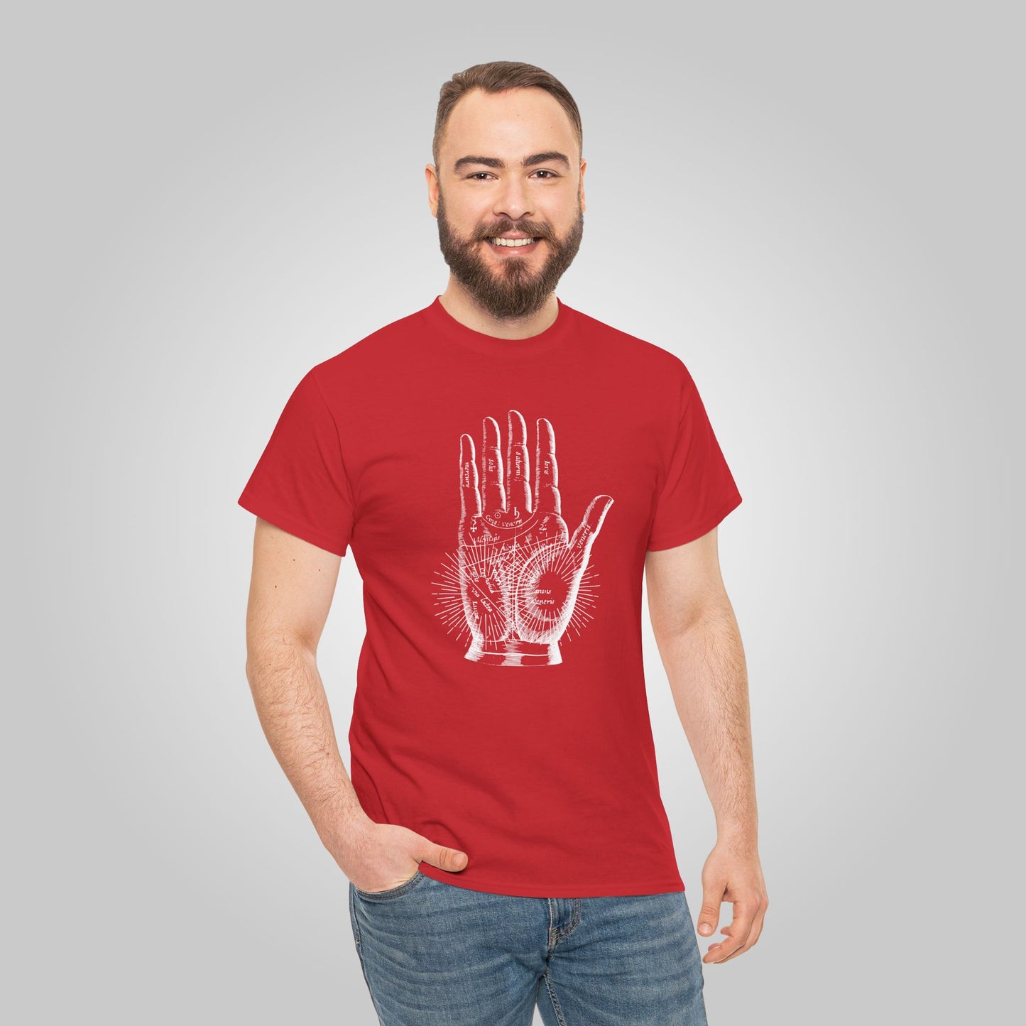 Halloween Hands of Destiny Unisex Heavy Cotton Tee, Guided by Fate T-Shirt, Halloween Tee