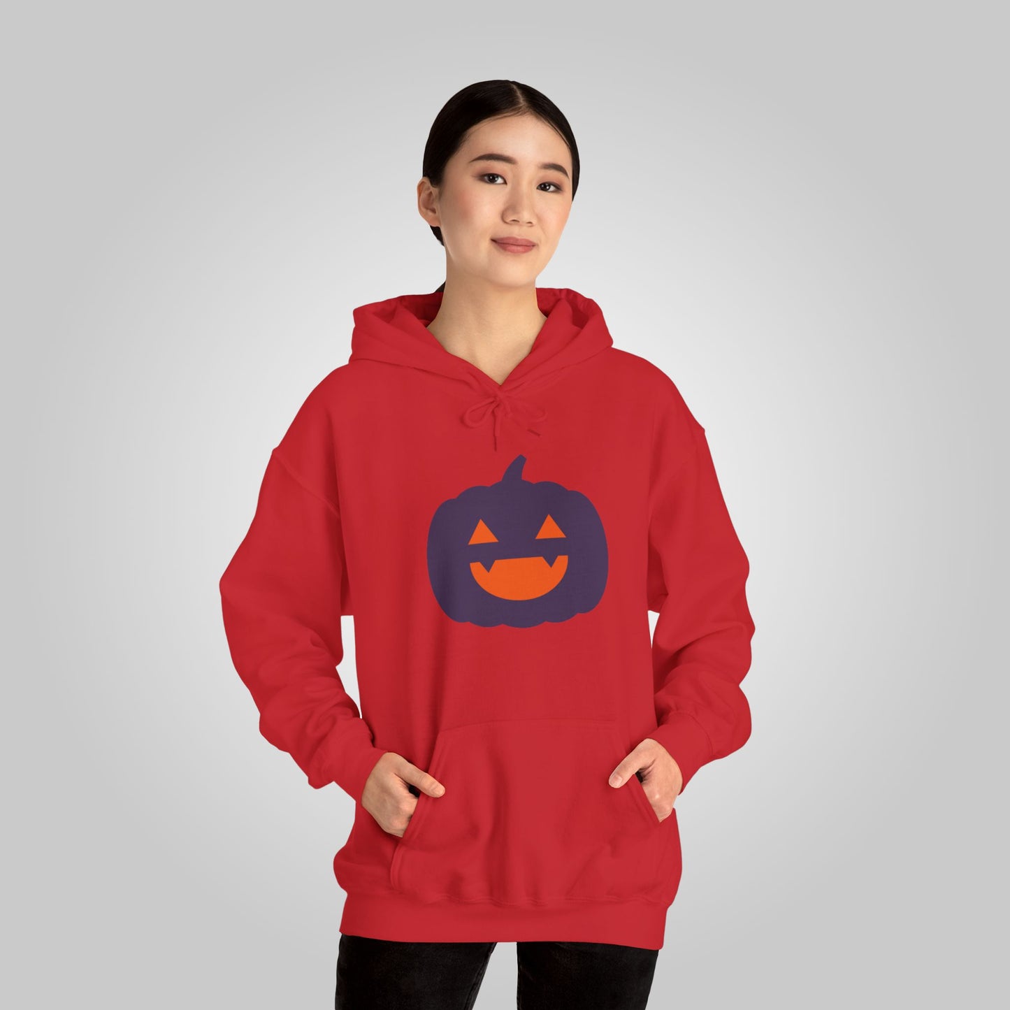 Halloween Pumpkin Head Unisex Heavy Blend™ Hooded Sweatshirt, Harvest Jack Hoodie, Halloween Hoodie