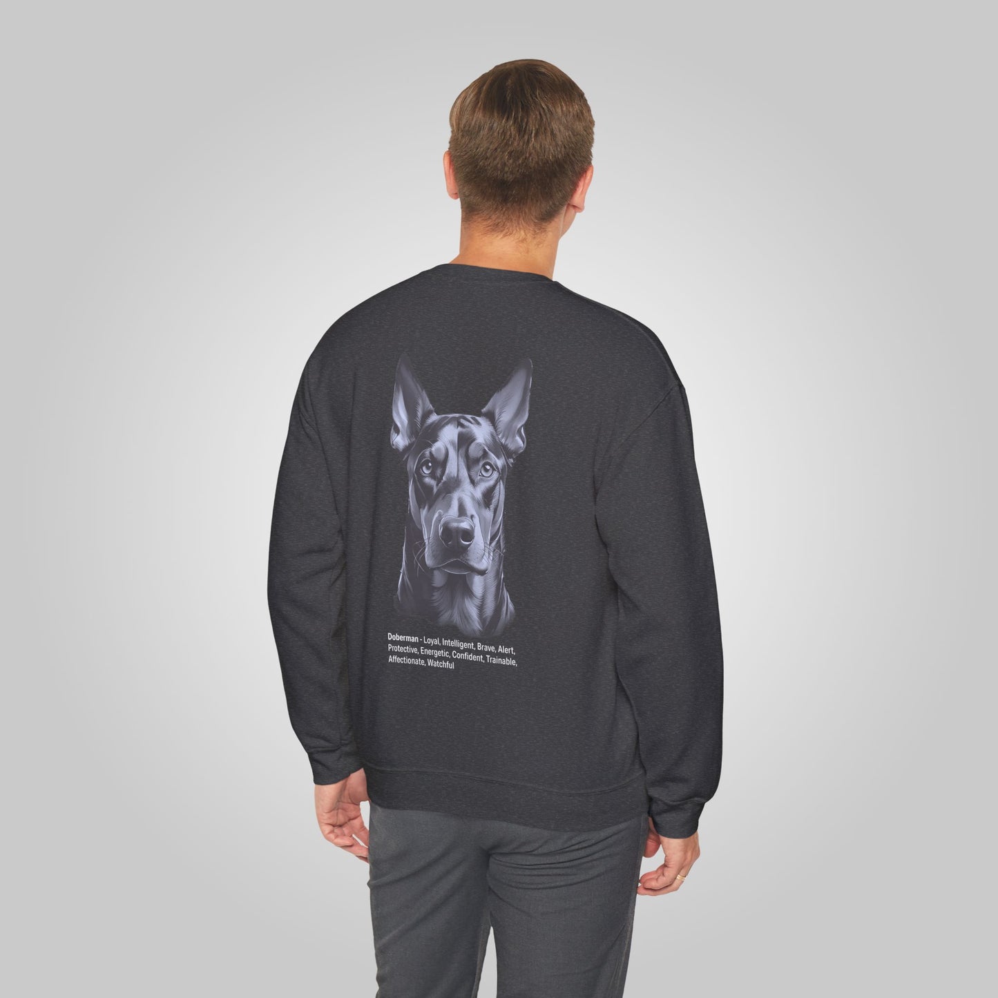 Doberman Dog Unisex Heavy Blend™ Crewneck Sweatshirt - Doberman Sweatshirt