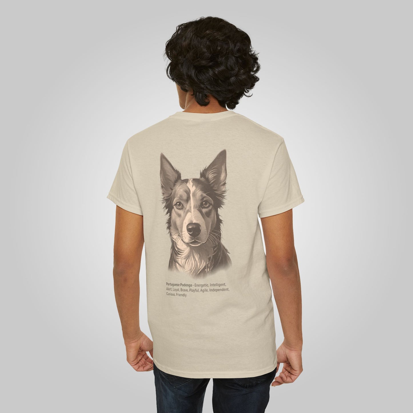 Portuguese Podengo Dog Unisex Heavy Cotton Tee - Portuguese Podengo Tee