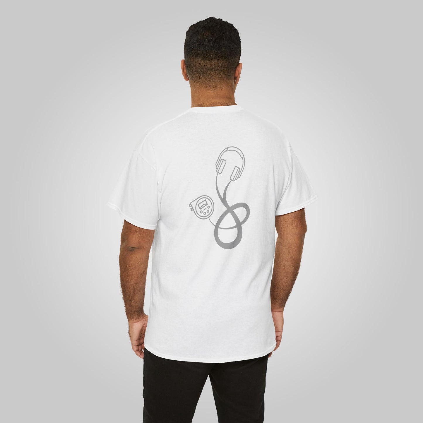 Discman, Retro 90s Unisex Heavy Cotton Tee, Discman T-Shirt