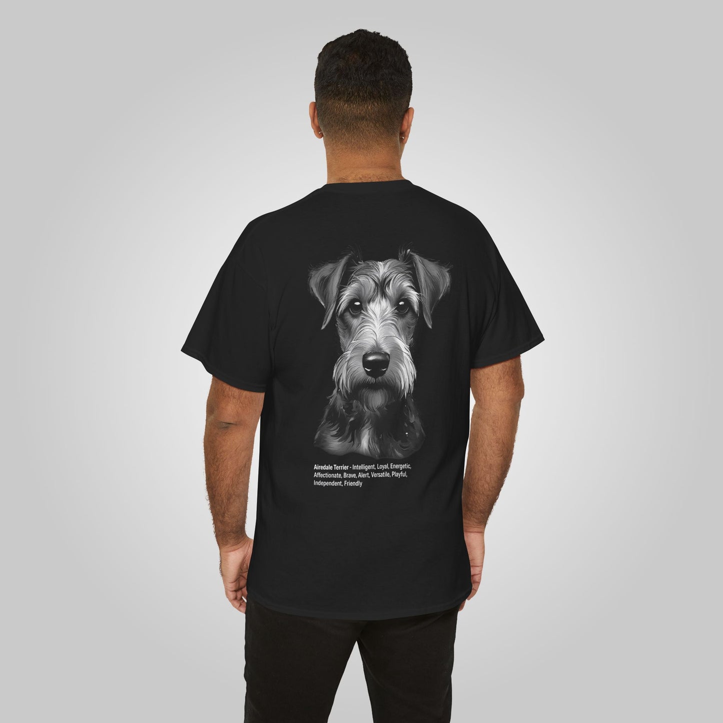 Airedale Terrier Dog Unisex Heavy Cotton Tee - Airedale Terrier Tee