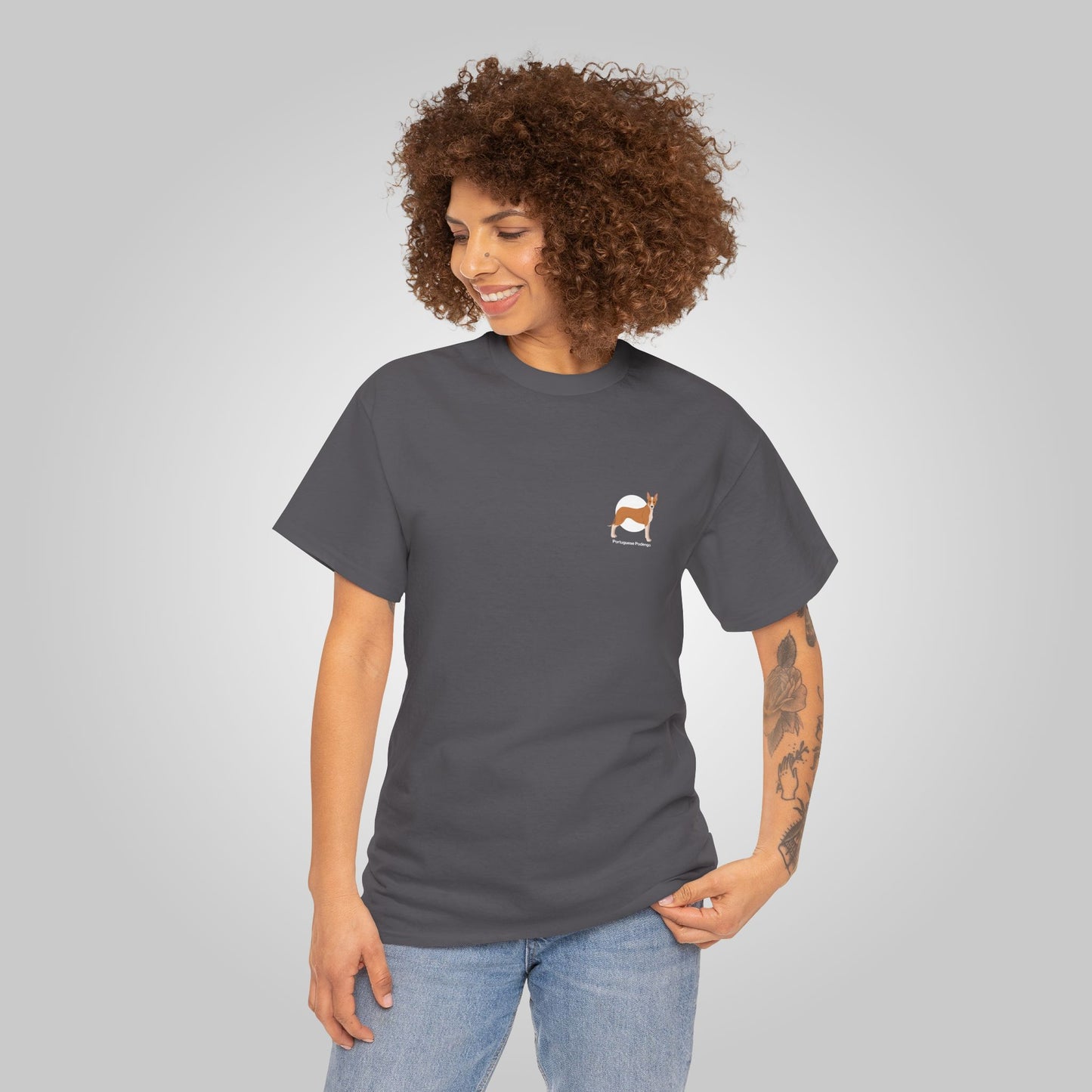 Portuguese Podengo Dog Unisex Heavy Cotton Tee - Portuguese Podengo Tee