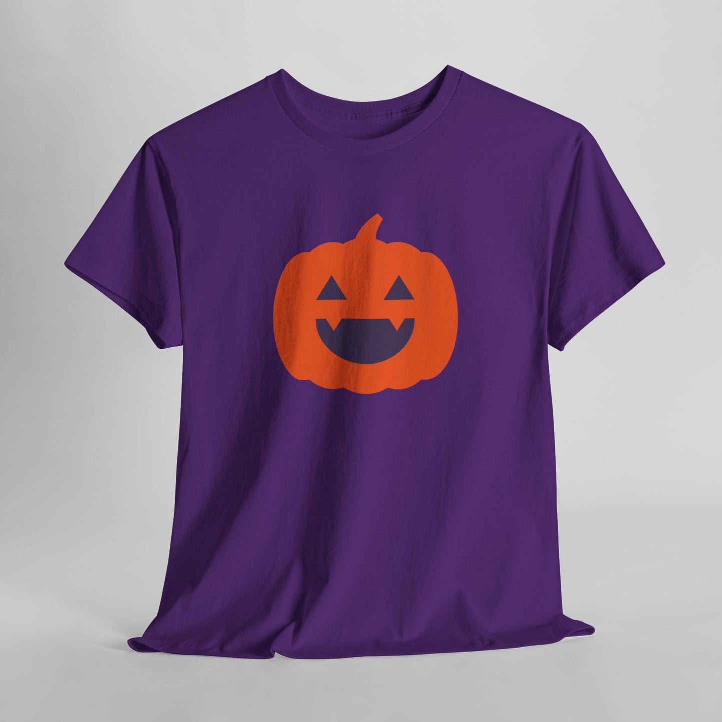 Halloween Pumpkin Head Unisex Heavy Cotton Tee, Harvest Jack T-Shirt, Halloween Tee