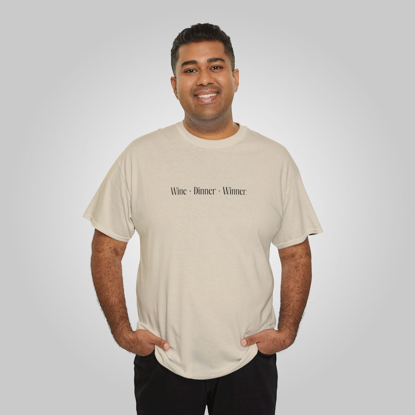 Wine+Dinner Unisex Heavy Cotton Tee - Winner T-Shirt