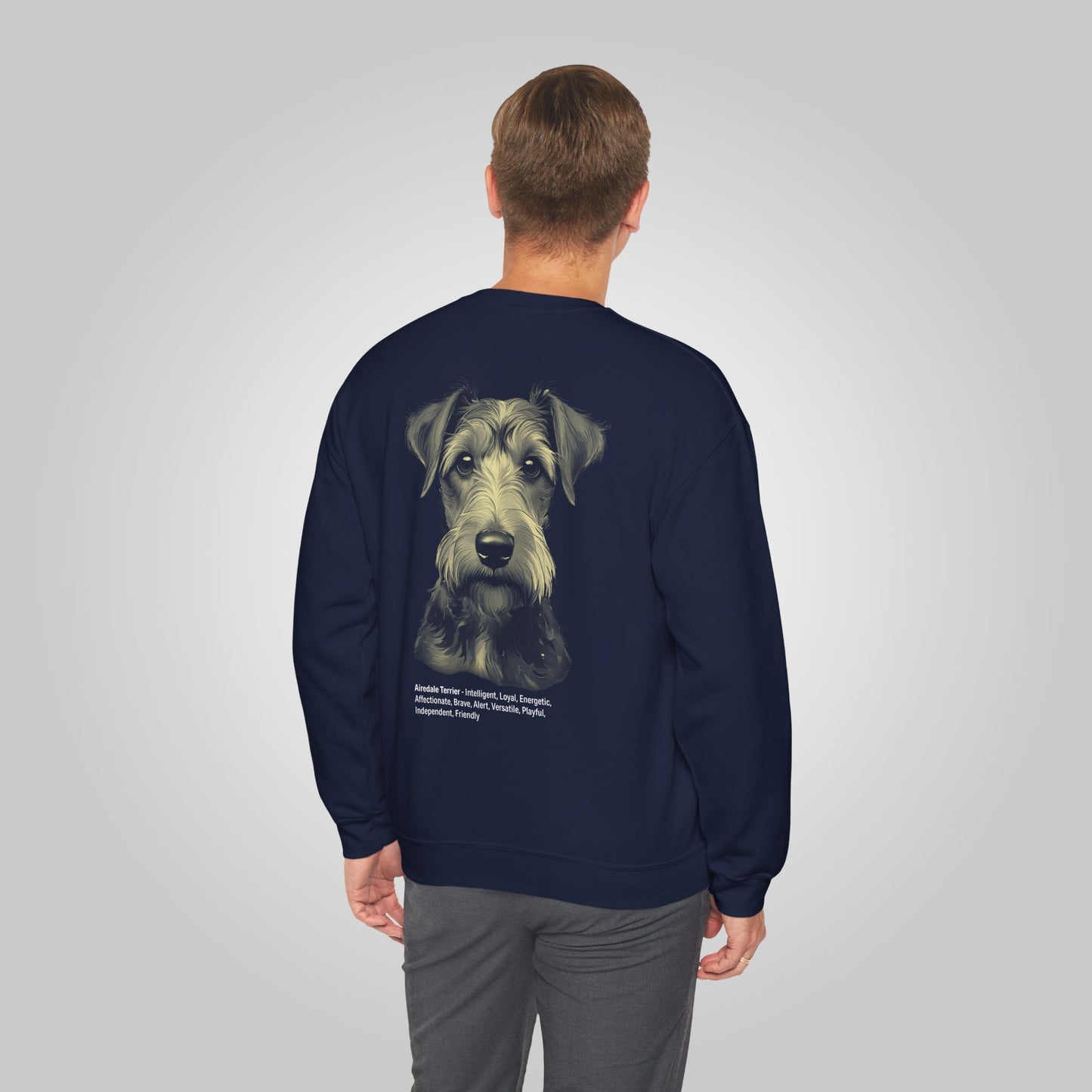 Airedale Terrier Dog Unisex Heavy Blend™ Crewneck Sweatshirt - Airedale Terrier Sweatshirt