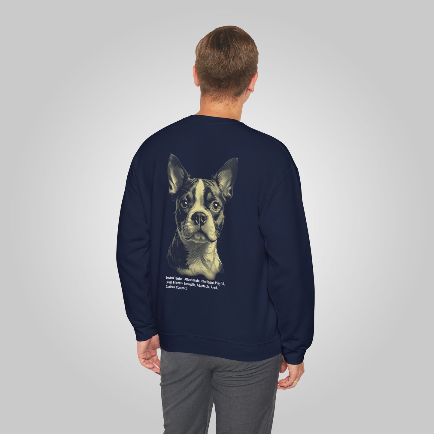 Boston Terrier Dog Unisex Heavy Blend™ Crewneck Sweatshirt - Boston Terrier Sweatshirt