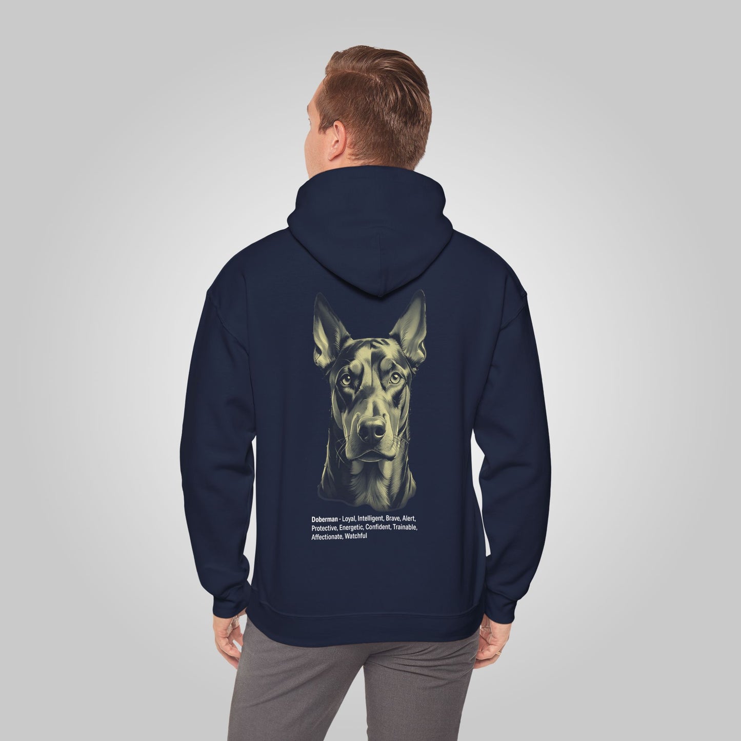 Doberman Dog Unisex Heavy Blend™ Hooded Sweatshirt - Doberman Hoodie